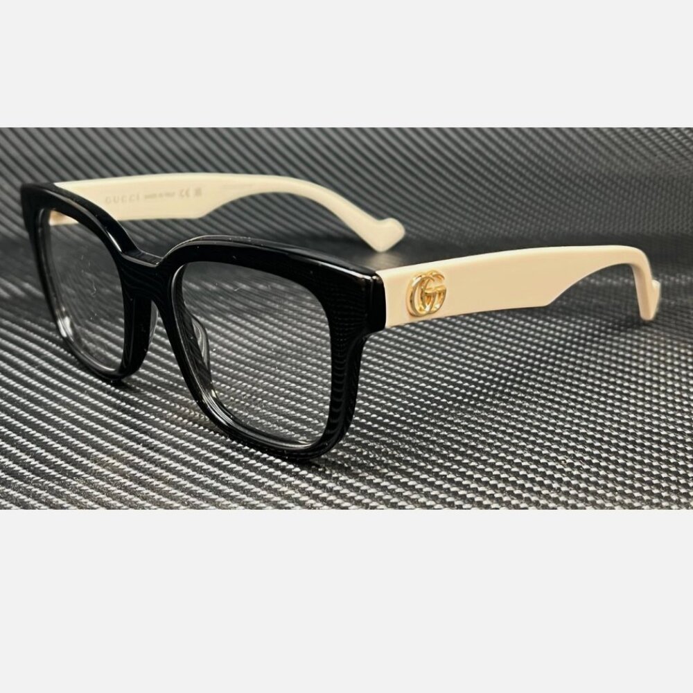 GUCCI Black White Women's 52 mm Eyeglasses - Picture 1 of 4